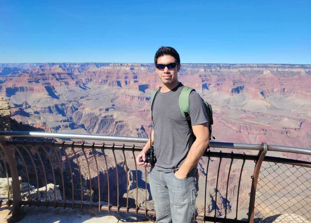 man standing at scenic view in Arizona 