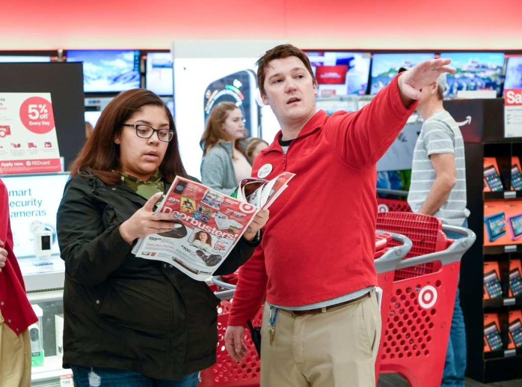 target employee helping customer