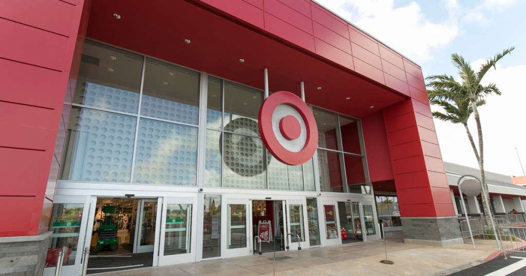 exterior of Target next to palm tree