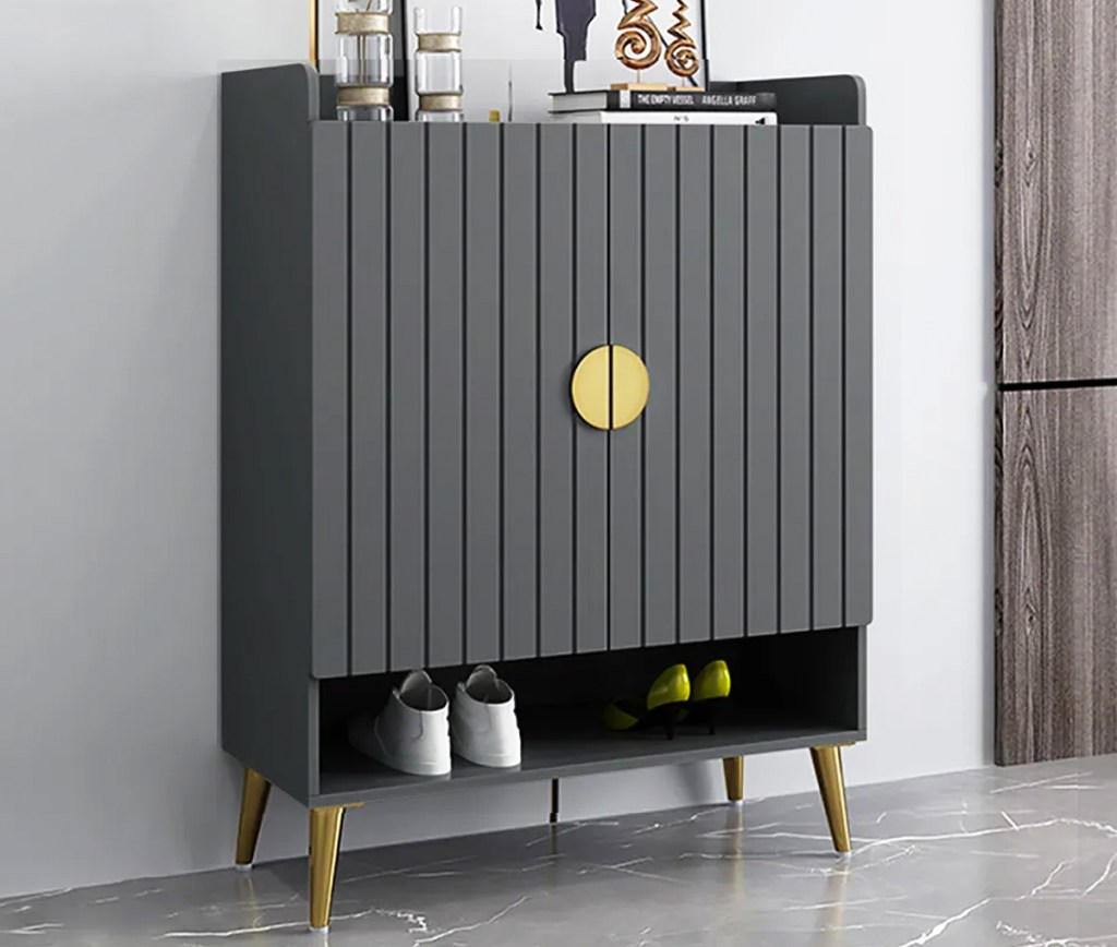 grey storage cabinet