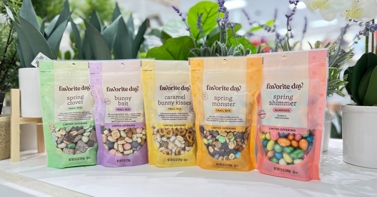 bags of trail mix in store