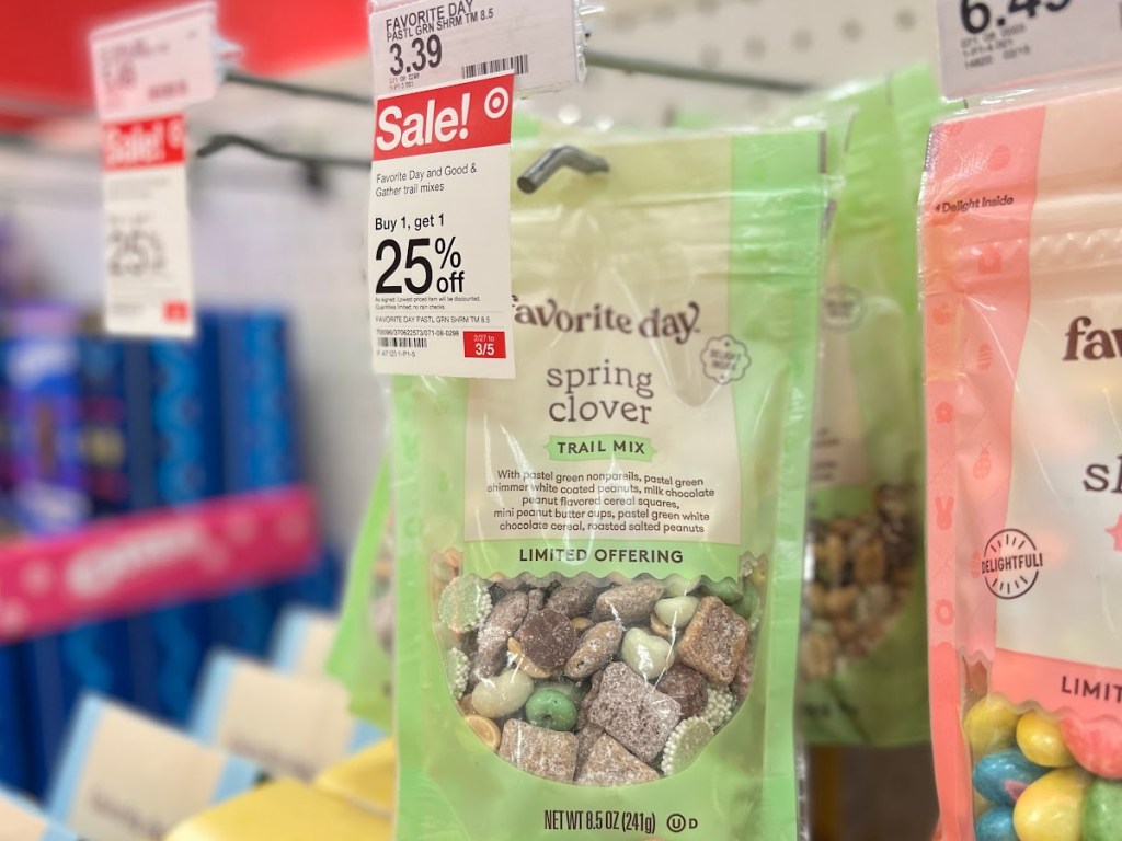 bags of trail mix in store