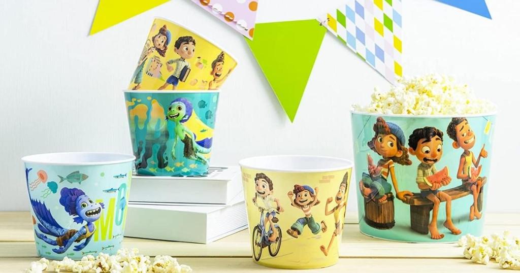 Disney's Luca Movie Night Reusable Popcorn Bowl Set
