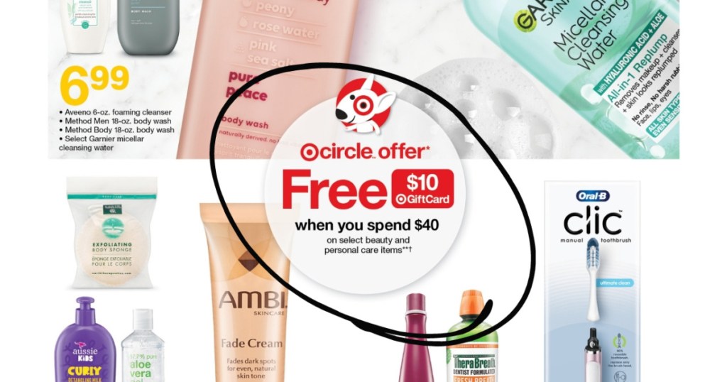 Target ad page circled