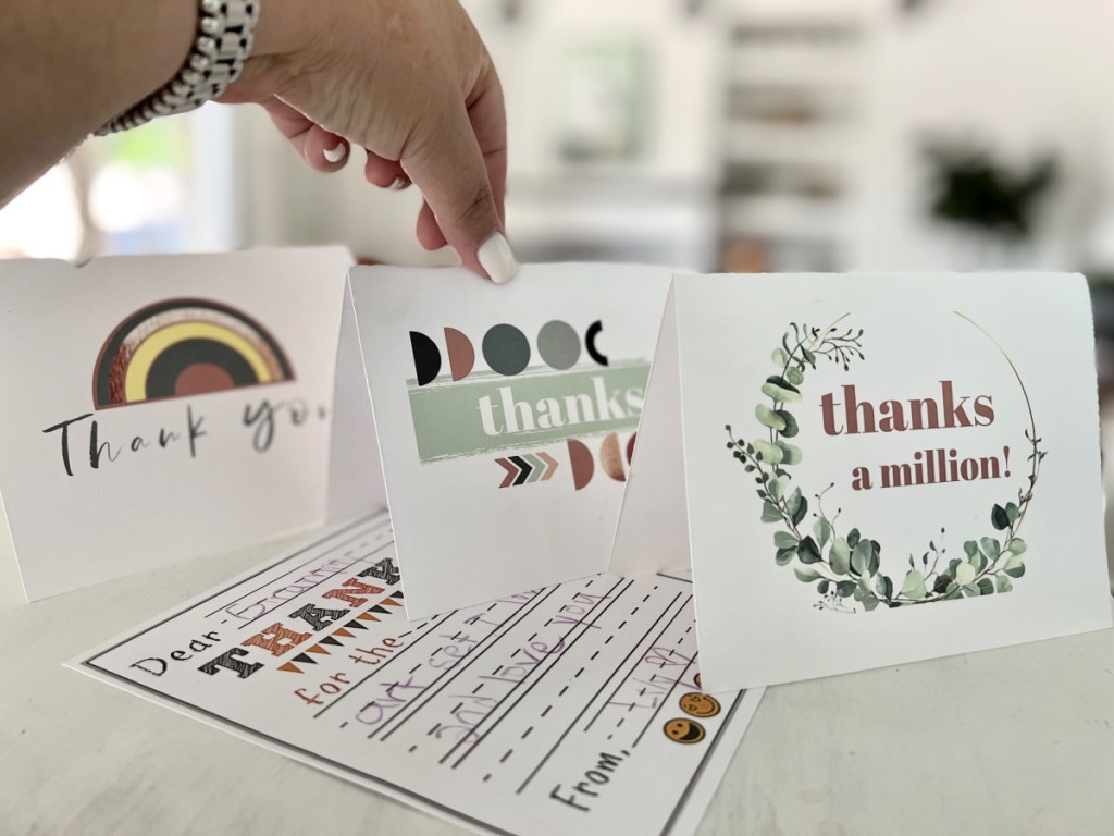 free printable thank you cards