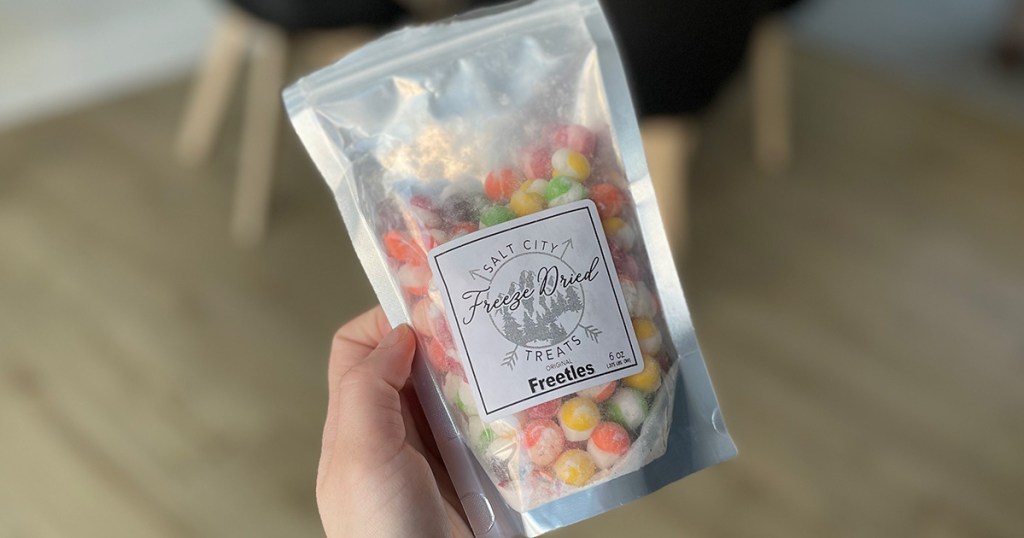 bag of freetles freeze dried skittles