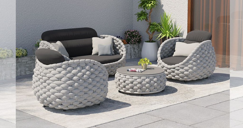 Tatta woven rope outdoor set