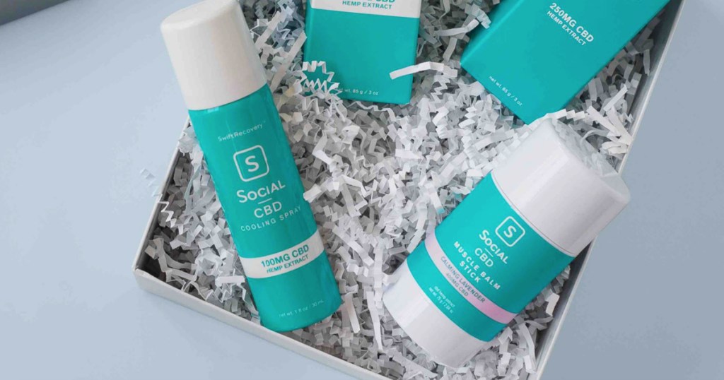 variety of social CBD bottles