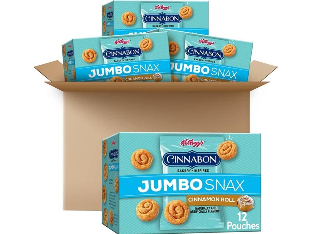 Kellogg's Cinnabon Jumbo Snax Cereal Snacks 48-Count