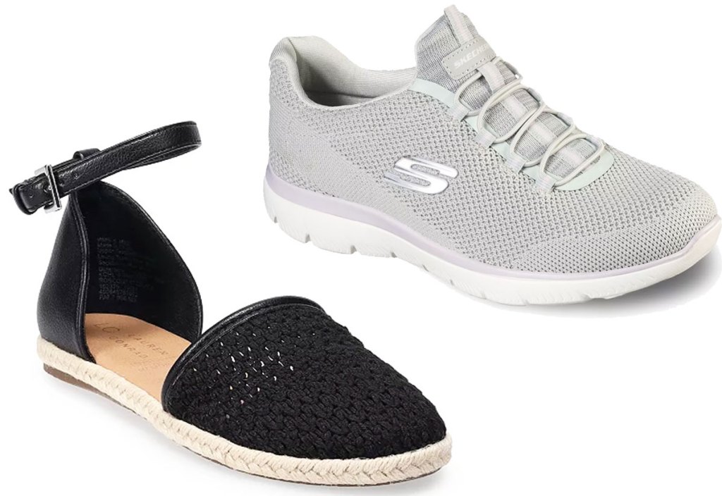 two pairs of women's shoes