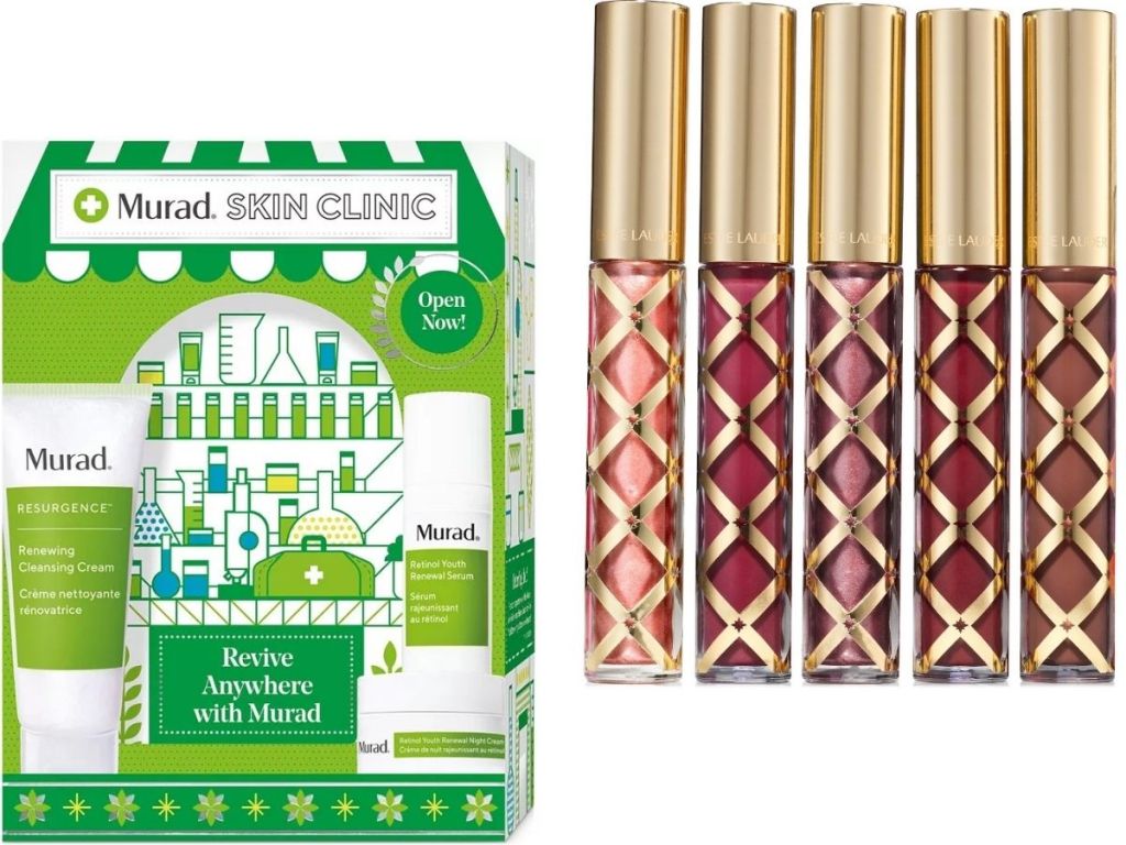 Murad Skincare and Estee Lauder Lip Gloss set