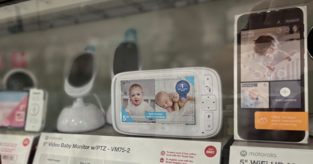 baby monitor in case at store