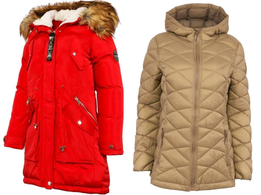 women's bebe and reebok coats