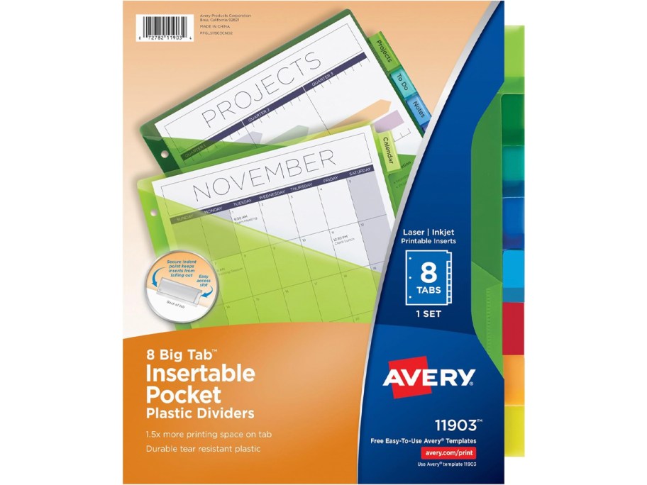 avery big tab dividers pack 