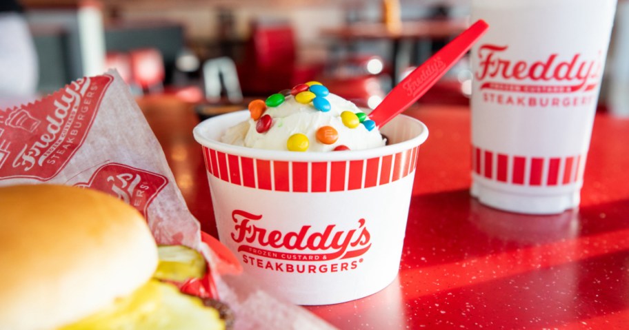 freddys frozen custard $ steakburger sundae