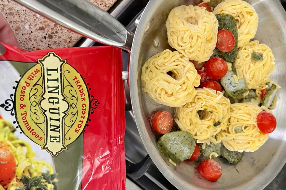 trader joe's linguine pesto 