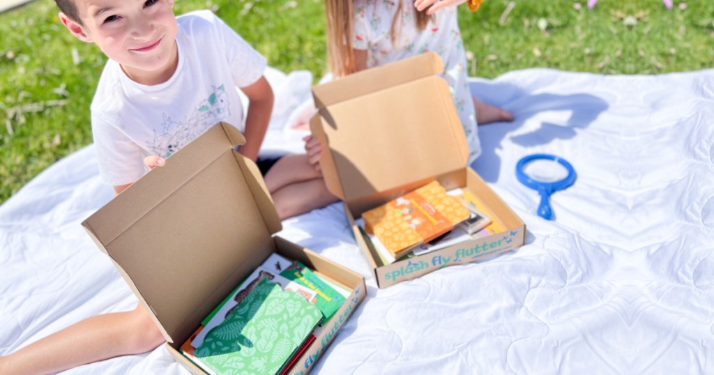 two subscription boxes opened