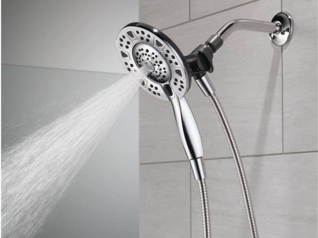 shower head in shower