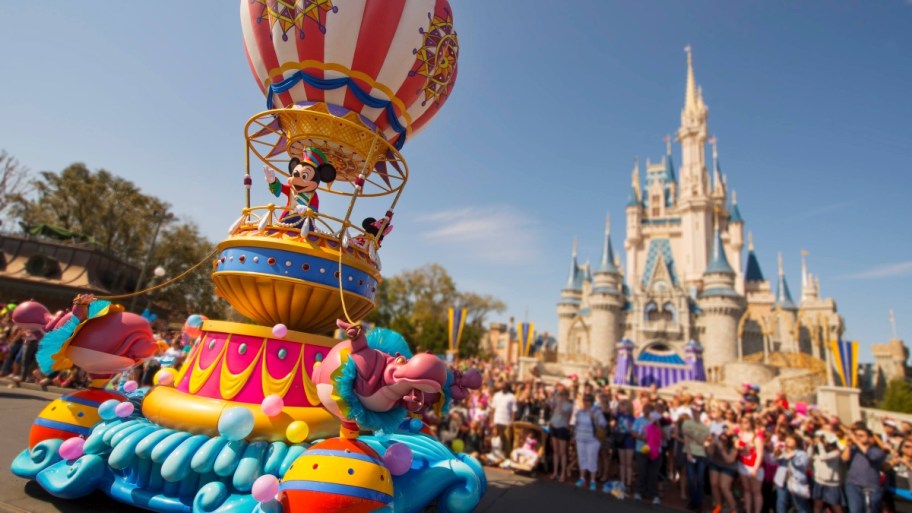 parade at Disney World, one of the companies that pay for college
