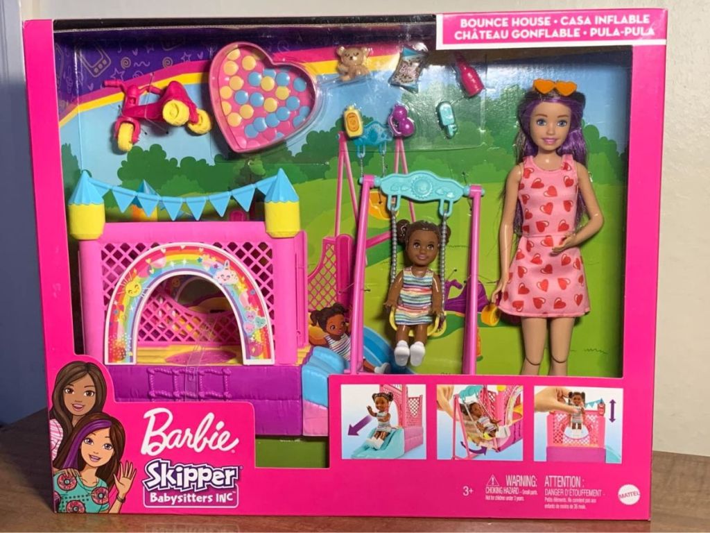 Boxed set of Barbie playset with accessories and two Barbie dolls