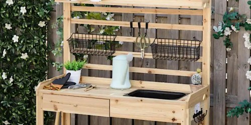 Wood Potting Bench Only $99 Shipped on Walmart.com (Reg. $160)