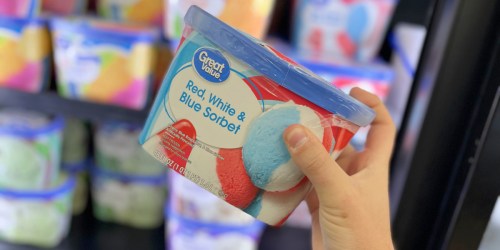 Red, White & Blue Sorbet 48oz Container Only $1.97 at Walmart | Tastes JUST Like a Bomb Pop!