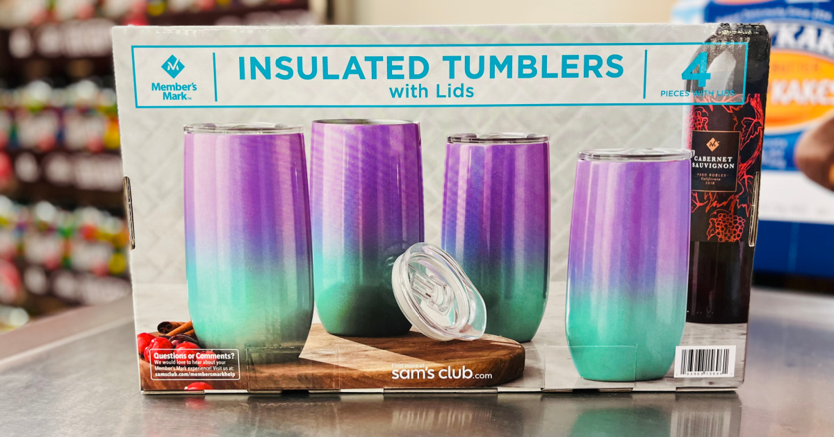 large pack of tumblers