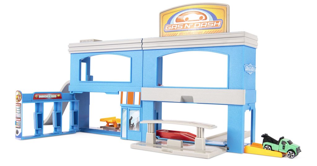 blue Micro Machines Gas N Dash playset