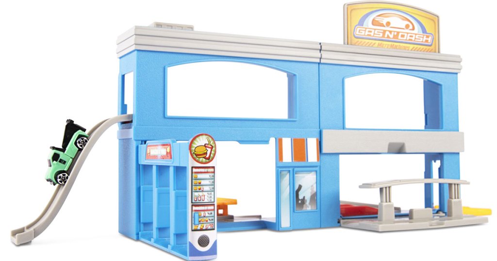 blue Micro Machines Gas N Dash playset