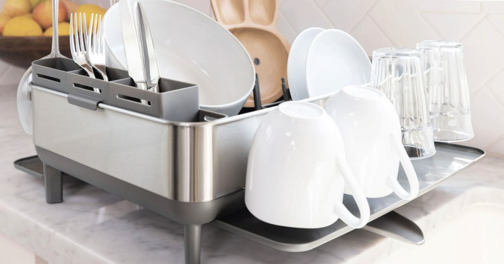 SimpleHuman Steel Frame Dishrack & Sink Caddy