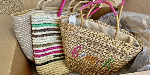 Time & Tru Straw Beach Tote Bags Only $14.50 on Walmart.com (Regularly $25)