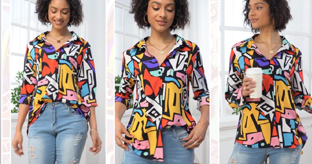 Magritta Women's Button-Down Collared Shirts styled 3 ways