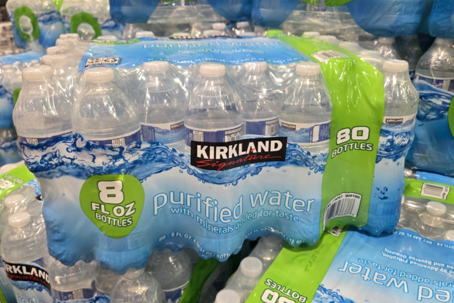 stacks of water cases