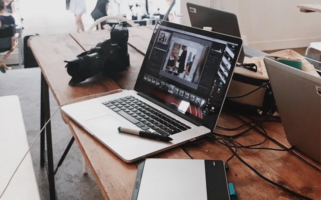 graphic design on computer