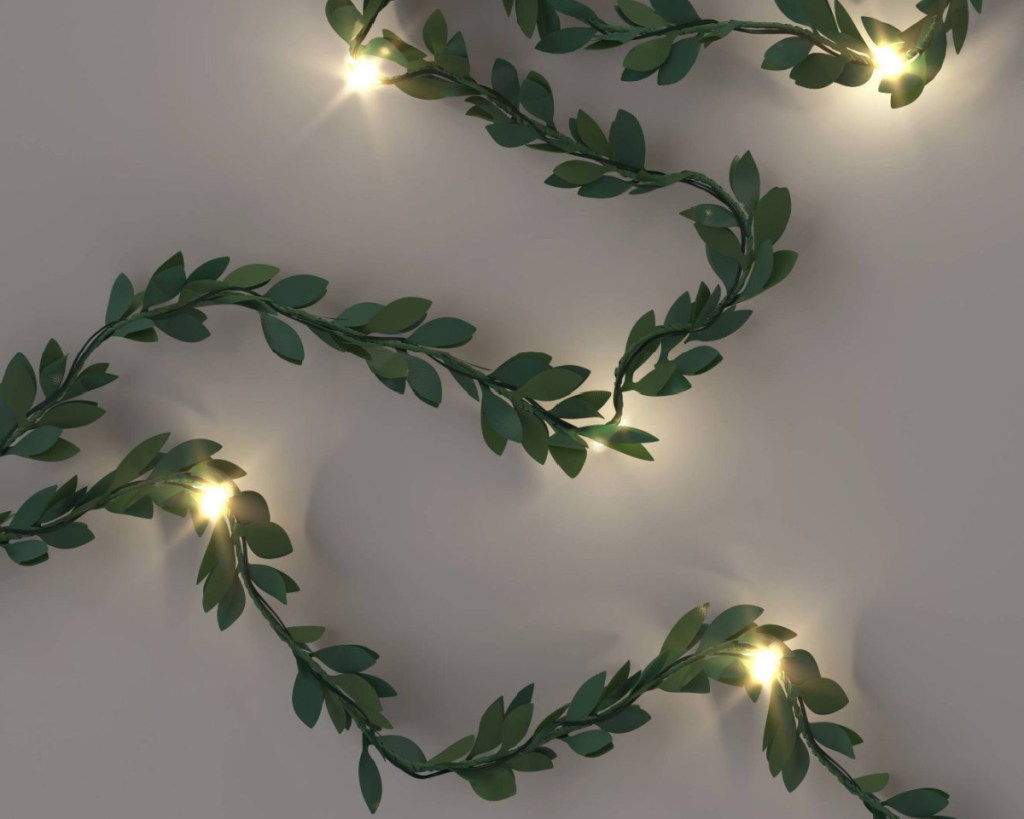 leaf garland lights