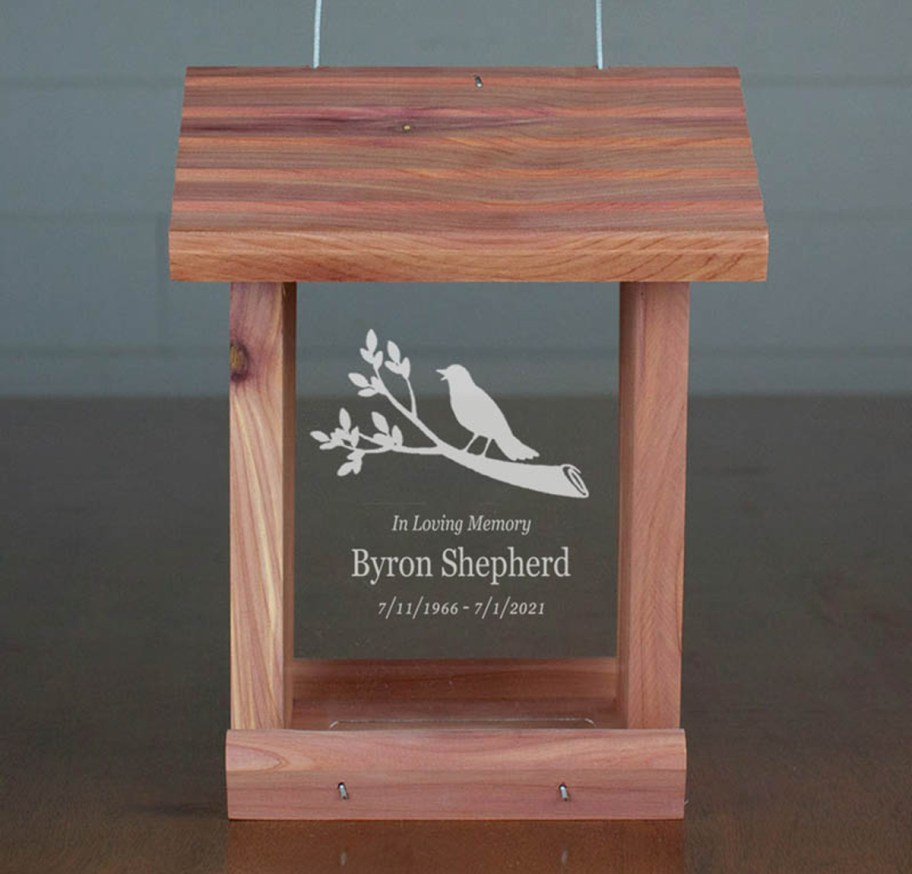 personalized bird feeder pet bereavement gifts