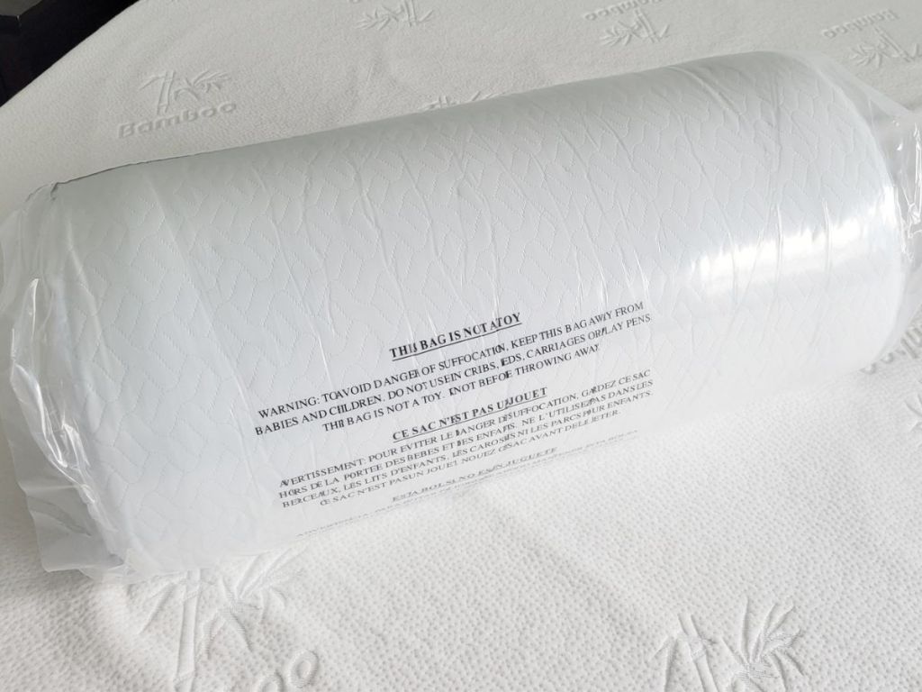 Dreamsmith Memory Foam Topper sealed in plastic bag