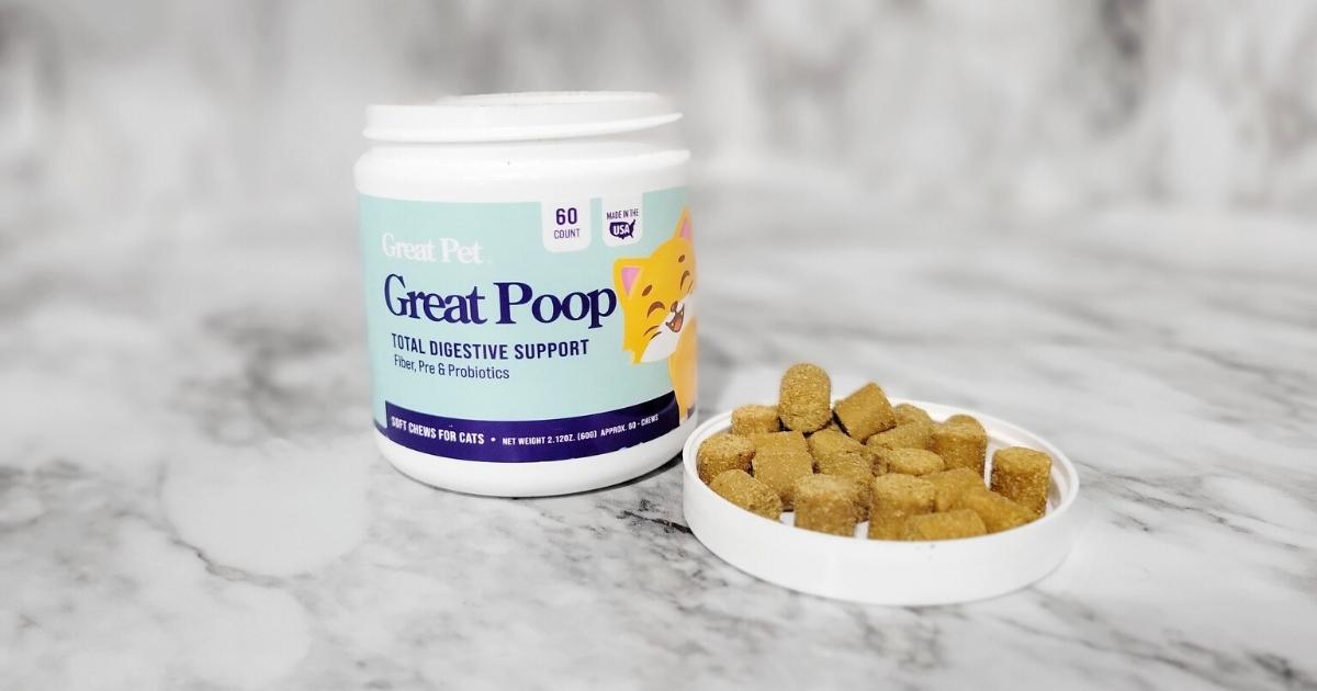 Great Poop Probiotics for Cats 60-Count Bottle in Chicken-Flavored