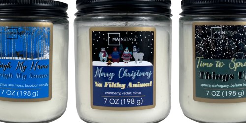 Mainstays Candles Only $1.66 on Walmart.com (Multiple Holiday Scent Options)