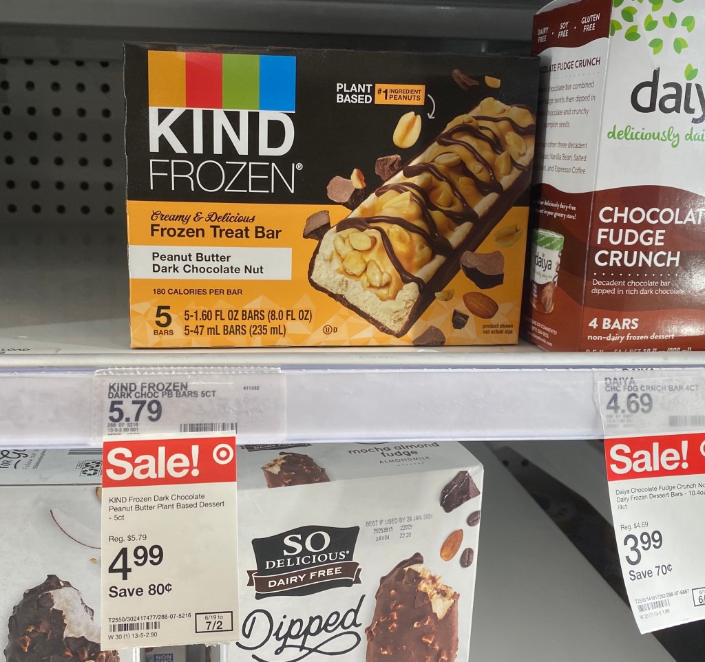 Kind Frozen Bars on Shelf