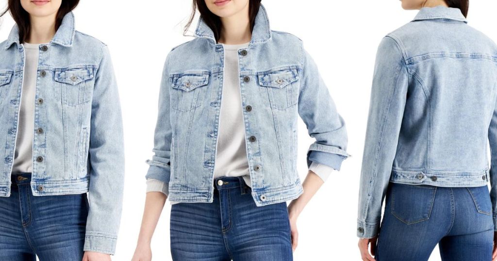 women in Macy's Denim Jackets