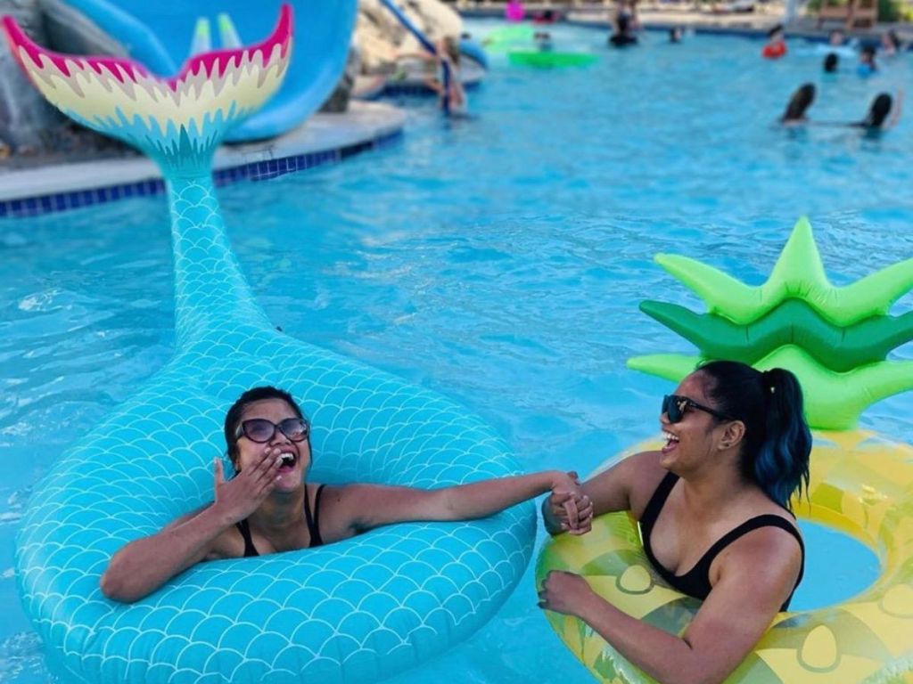 Mermaid tail pool float