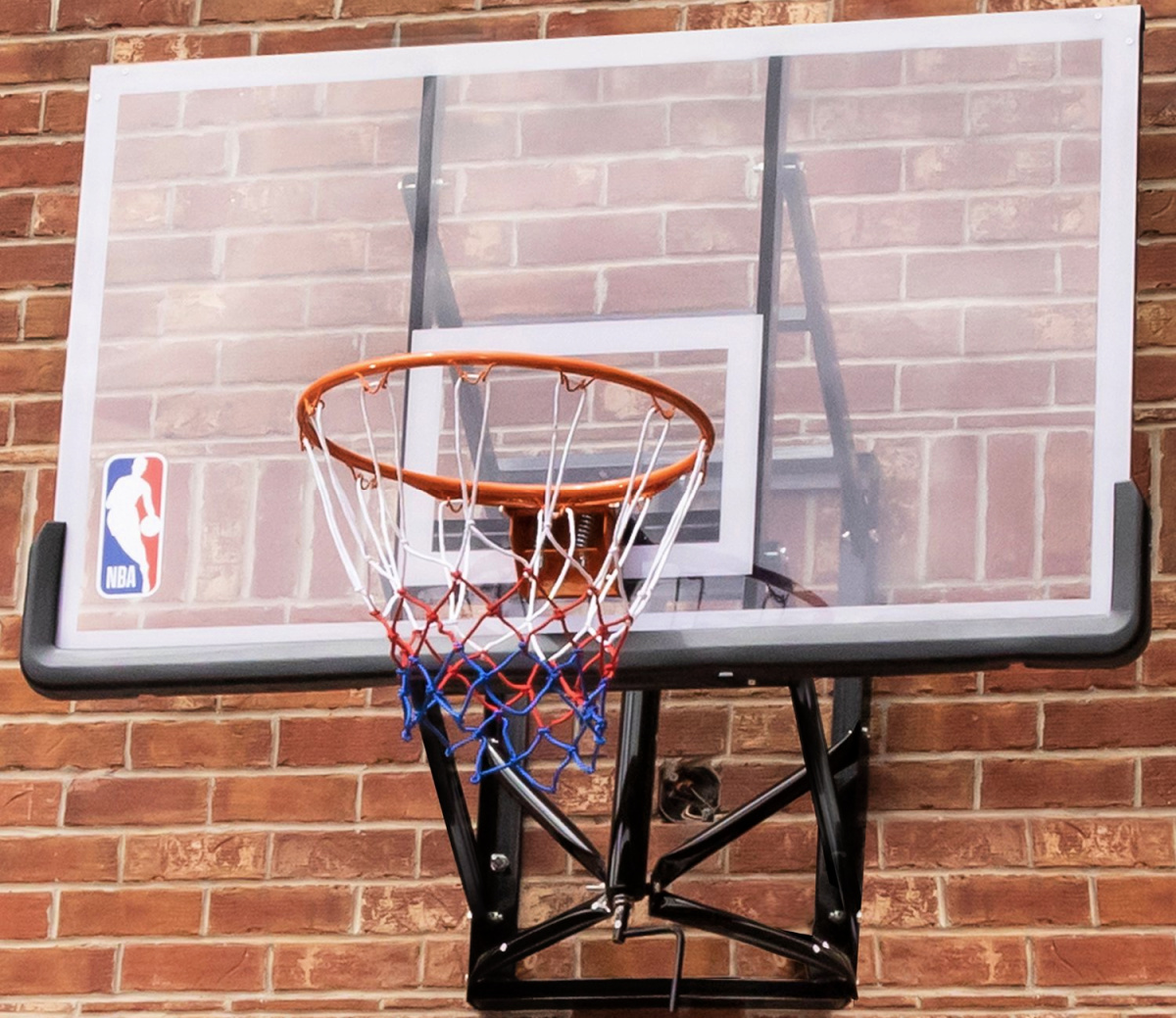 NBA Official Wall-Mount Basketball Hoop with Polycarbonate Backboard