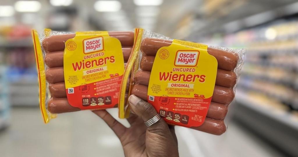 2 packages of oscar mayer original hot dogs