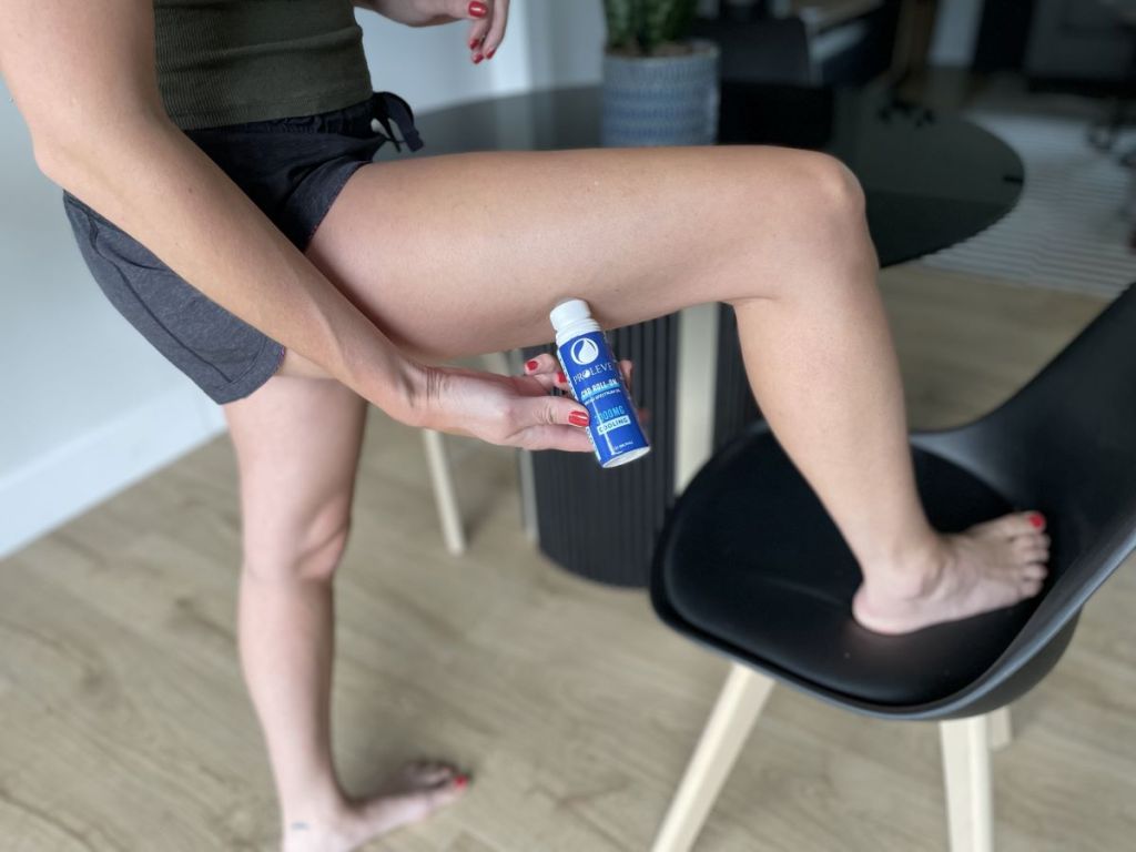 woman using a Proleve roll-on