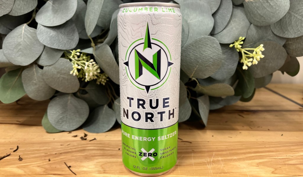 can of cucumber lime energy drink on table