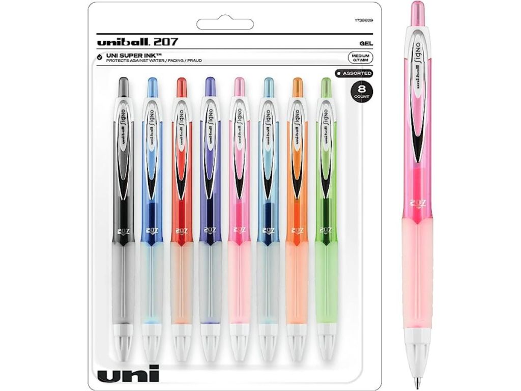 Uniball Signo Medium Gel Pen Colored Pen 8-Pack 