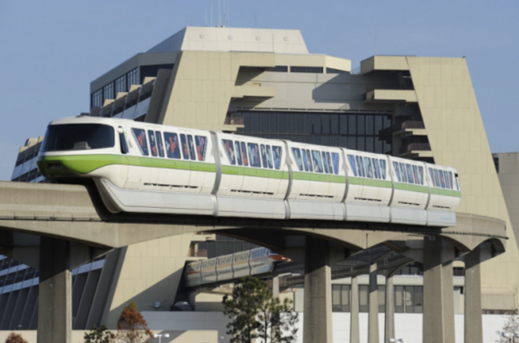 monorail outside of contemporary resort