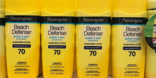 TWO Neutrogena Beach Defense Sunscreen Lotions SPF 70 Only $12.55 Shipped on Amazon | Just $6.27 Each