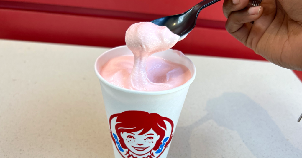 Wendy's strawberry frosty